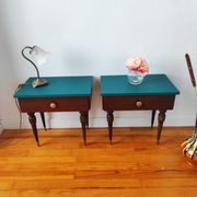 Paire de tables chevet vintage