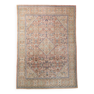 Tapis persan vintage décoratif élégant rose pour salon, 284x393 cm