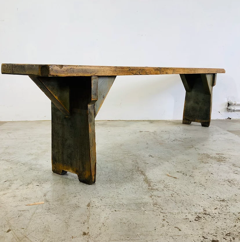 Authentic wooden bench from the Czech Republic