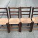 Swiss straw country chairs 1950
