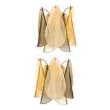 Amber Rondini Murano Glass Gold Wall Sconces by Simoeng, Set of 2