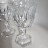 Set of 4 white wine glasses in Chaumont crystal from Cristal d'Arques.
