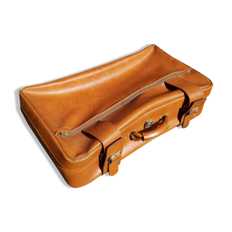 Valise vintage marron clair