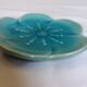 Turquoise flower jewelry storage cup stamped LBMDJ