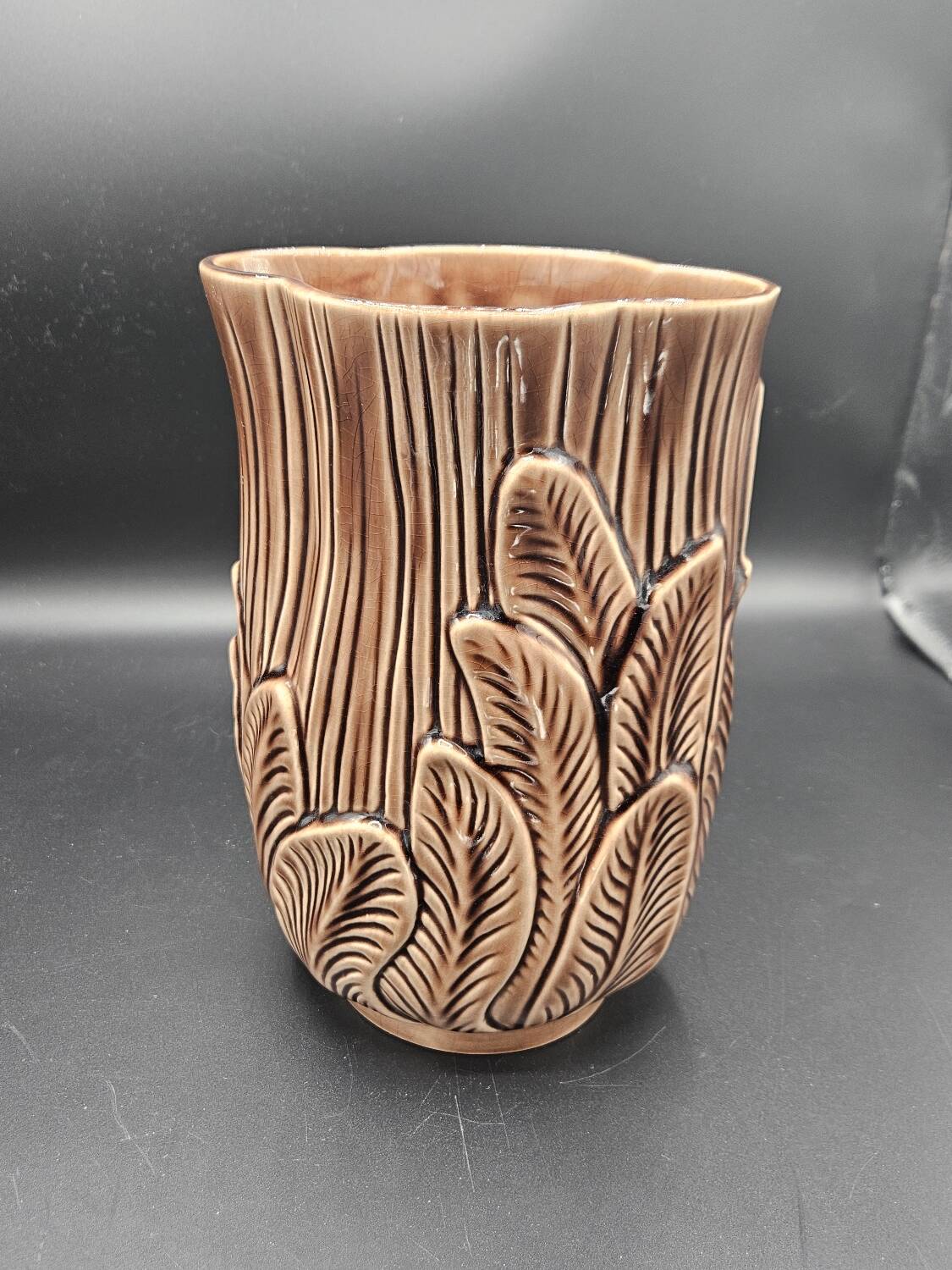 Large Art Deco Earthenware Vase Made in France 1950