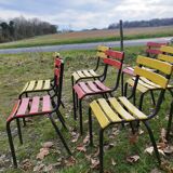 Vintage bistro metal chairs