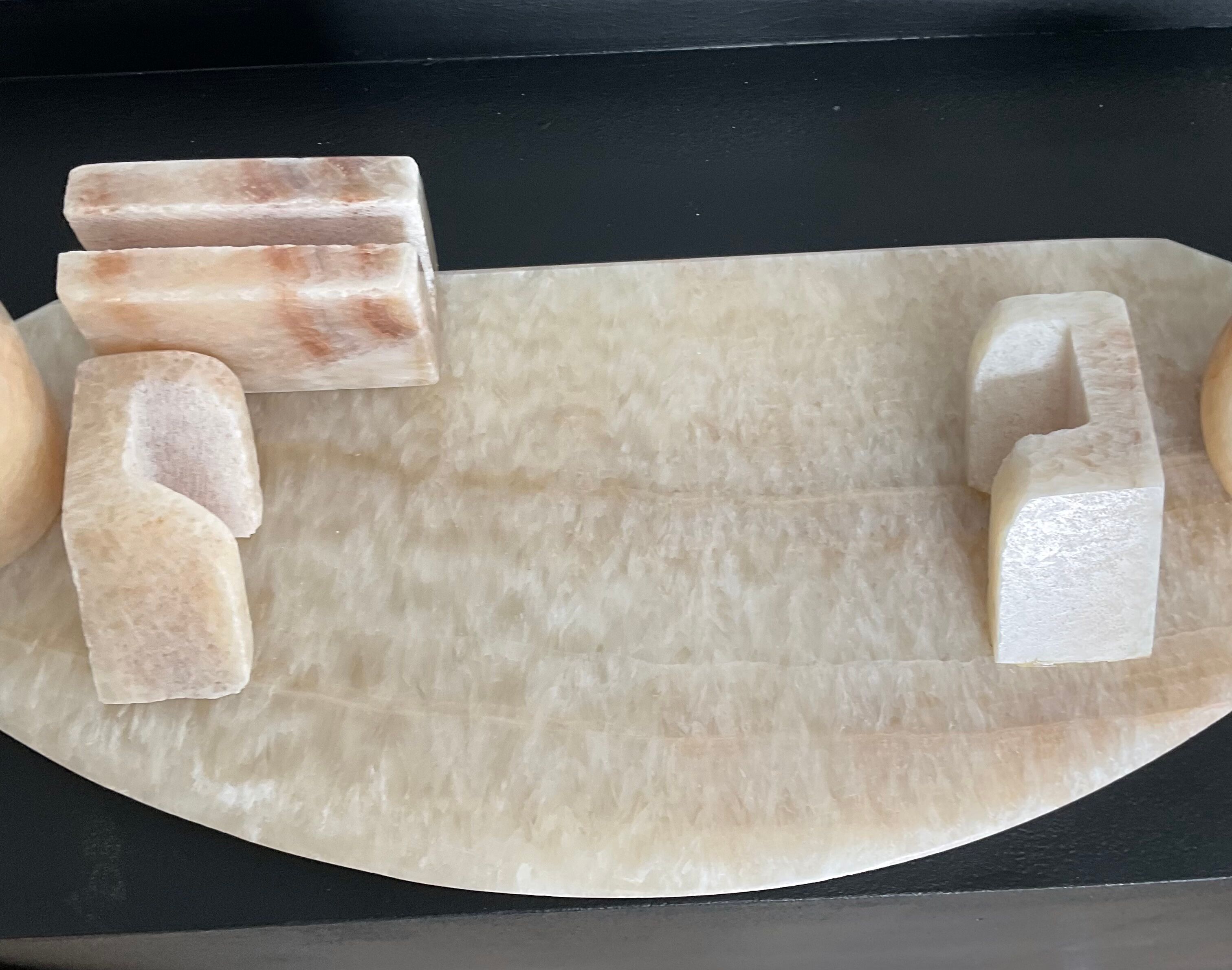 Vintage alabaster office kit 70s