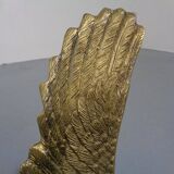 French Swan Coffee Table in Brass and Glass, 1960s