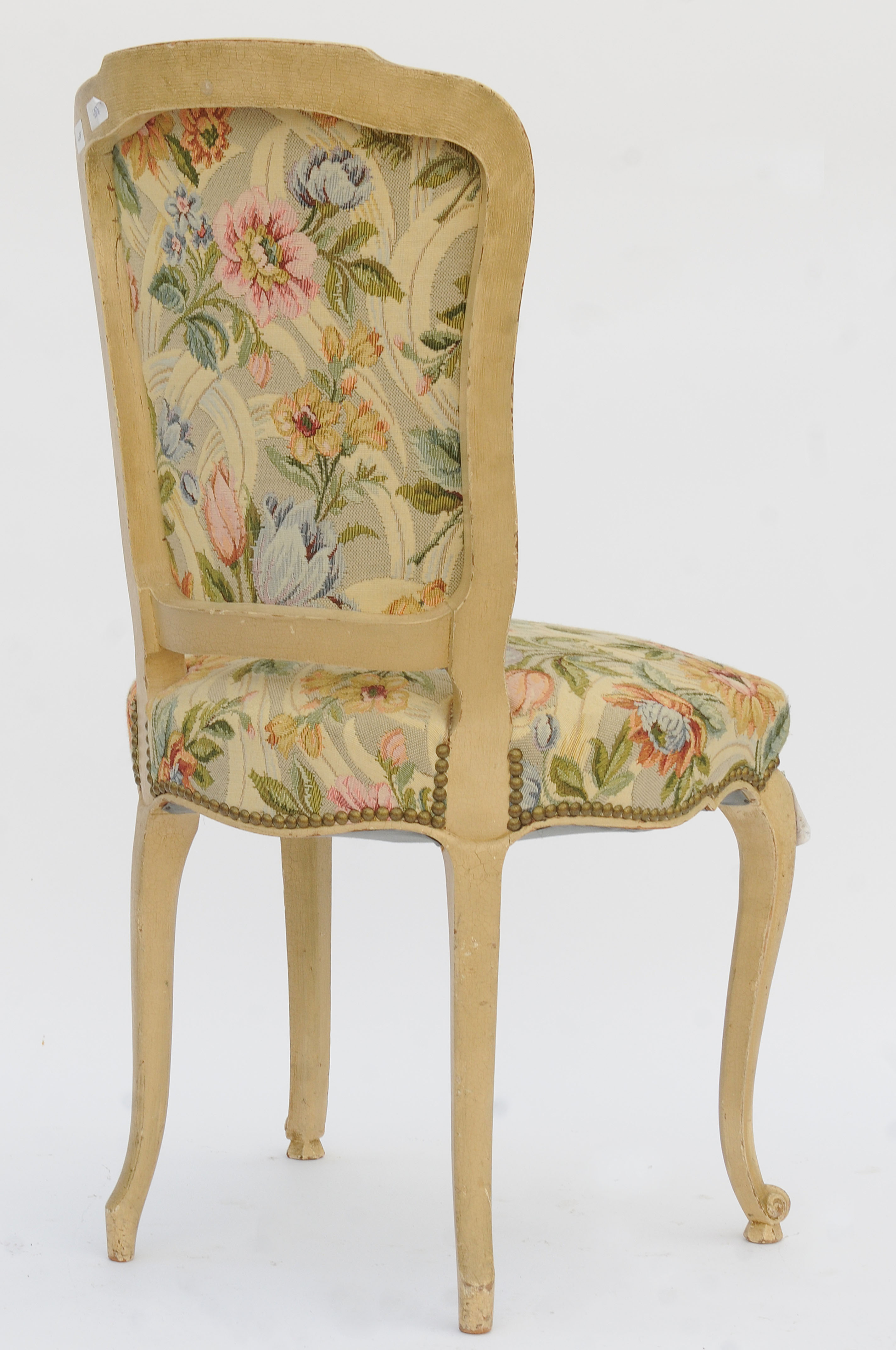 Louis XV-style flower tapestry chair