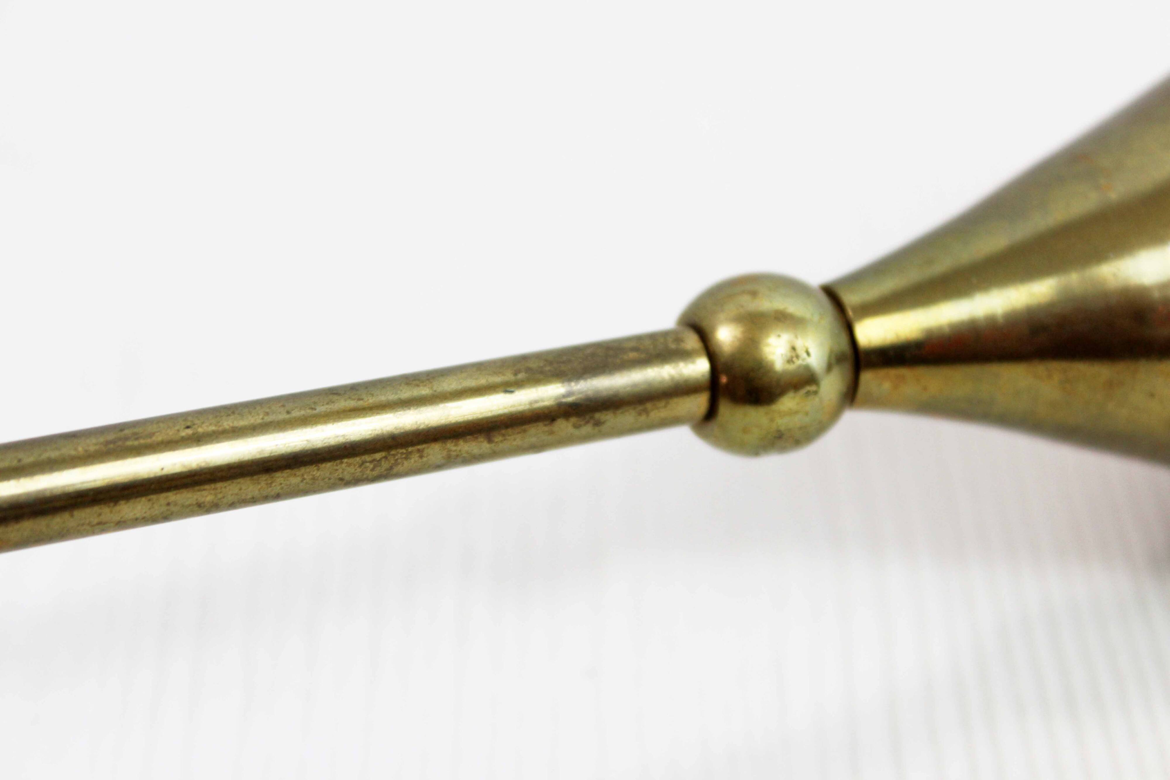 Scandinavian brass candle holder