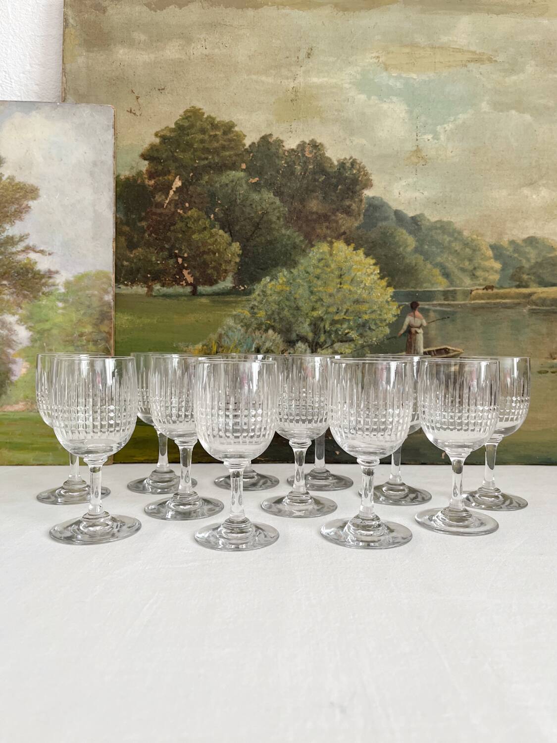 12 Baccarat crystal "Nancy" port wine glasses