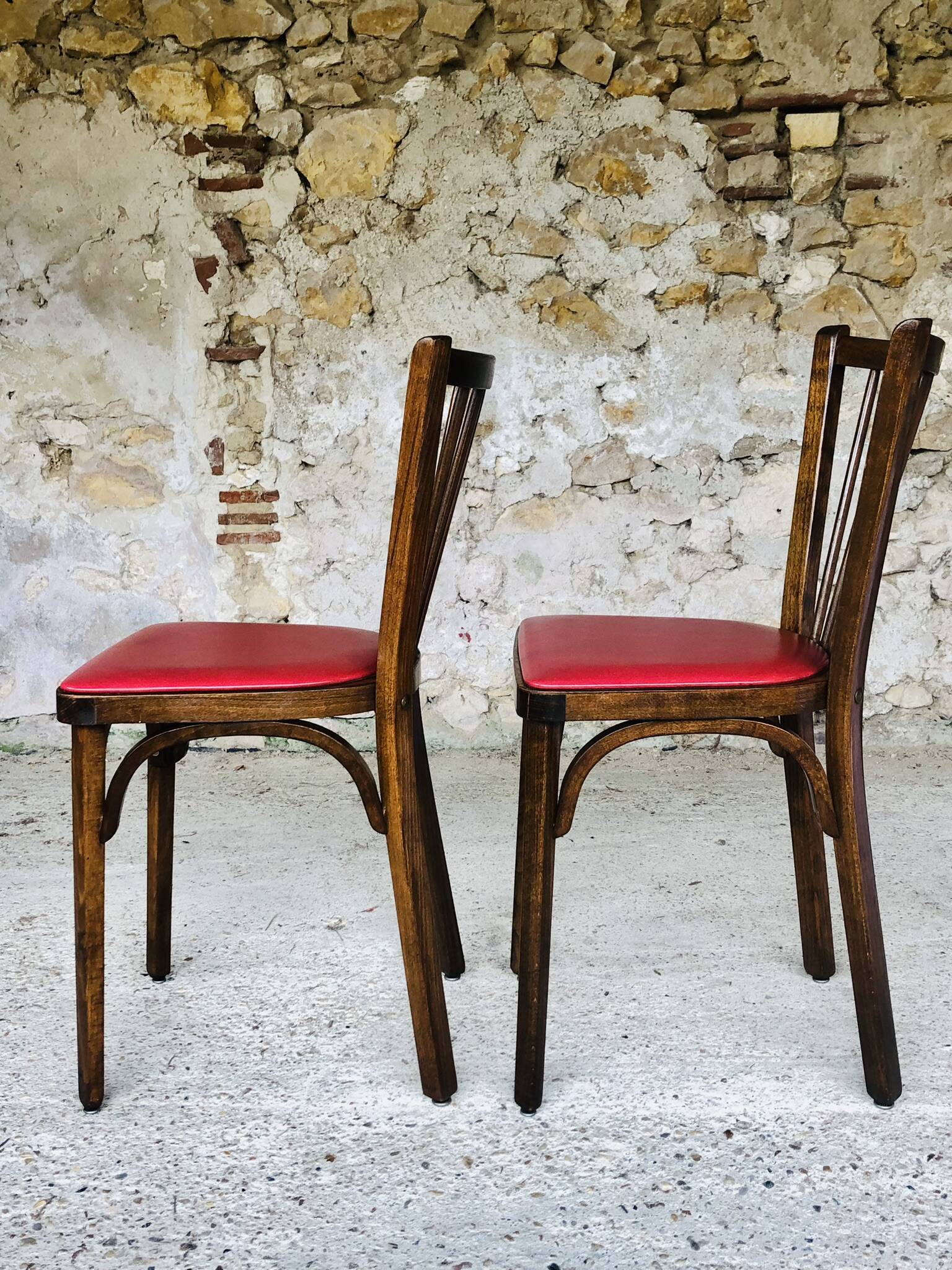 Pair of bistro chairs model # 153 by Baumann, circa 50/60