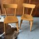 Pair of vintage 70's chairs with compass feet