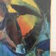 Abstract composition, oil on canvas signed Nantois or