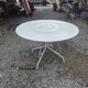 Wrought iron garden table, 117cm diameter