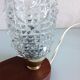 Structured tulip glass bedside lamp / vintage 60s-70s
