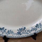 Old oval ironstone serving dish from Debray, Guadeloupe service