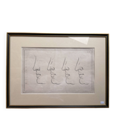 Ancien Estampe Gravure XIXème Anatomie Nez Bouche Planche Tête Morphologie