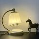 Bauhaus / Modernist lamp brass/bakelite & opaline Mid Century 1940-50