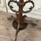 Carved wooden coat rack from the Black Forest, circa 1900.