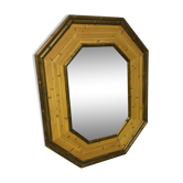 Octagonal bamboo mirror