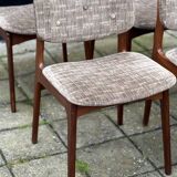 Ensemble de 4 chaises de salle à manger en teck Eric Buch