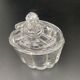 Duo salt shaker & pepper shaker in transparent worked glass
