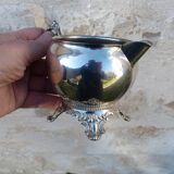 Pot à lait, à creme ancien en métal argenté