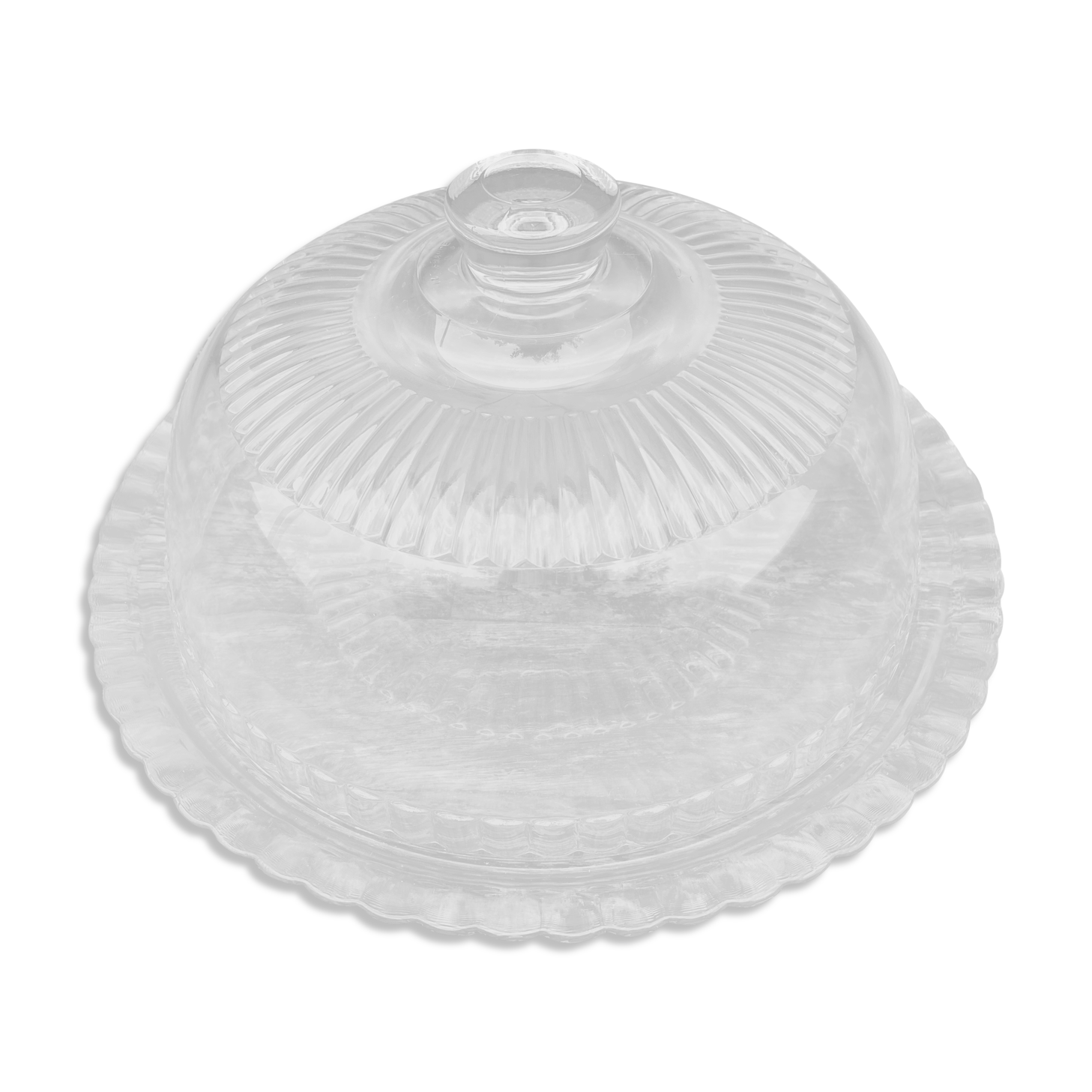 Arcoroc glass dish and bell