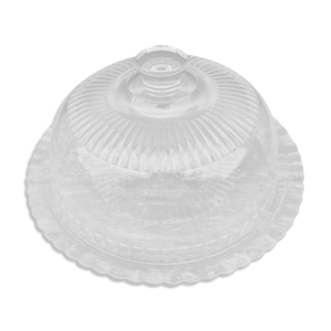 plat et cloche en verre