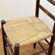Pair of antique rush-seated chairs in solid wood – France, mid-20th century