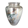 Vase en verre avec motifs abstraits emmaillés