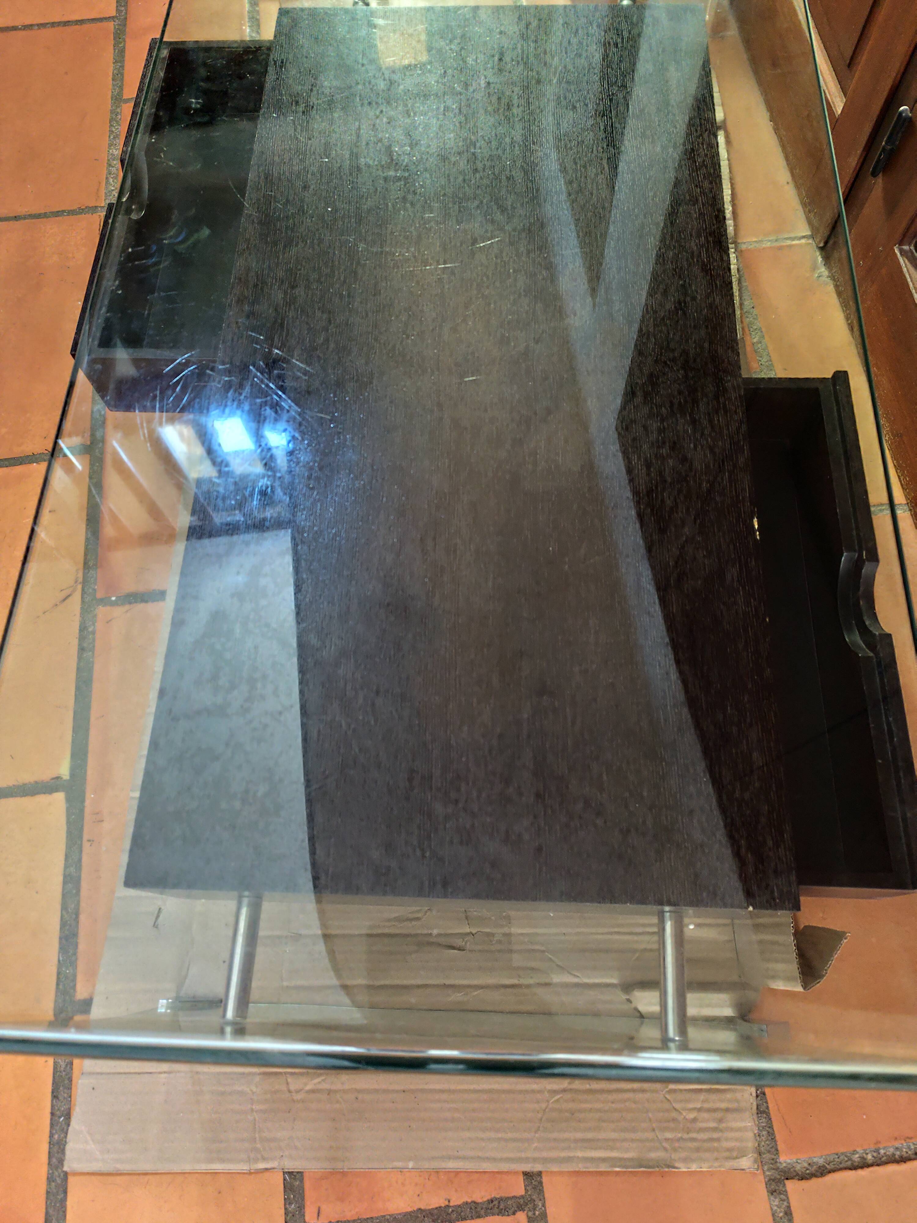 Table basse vintage DRIMMER Bois et verre