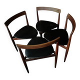 Set of 4 Scandinavian dining chairs by Hans Olsen for Frem Røjle.