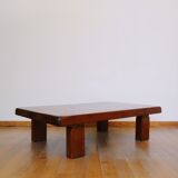 Brutalist coffee table in solid oak