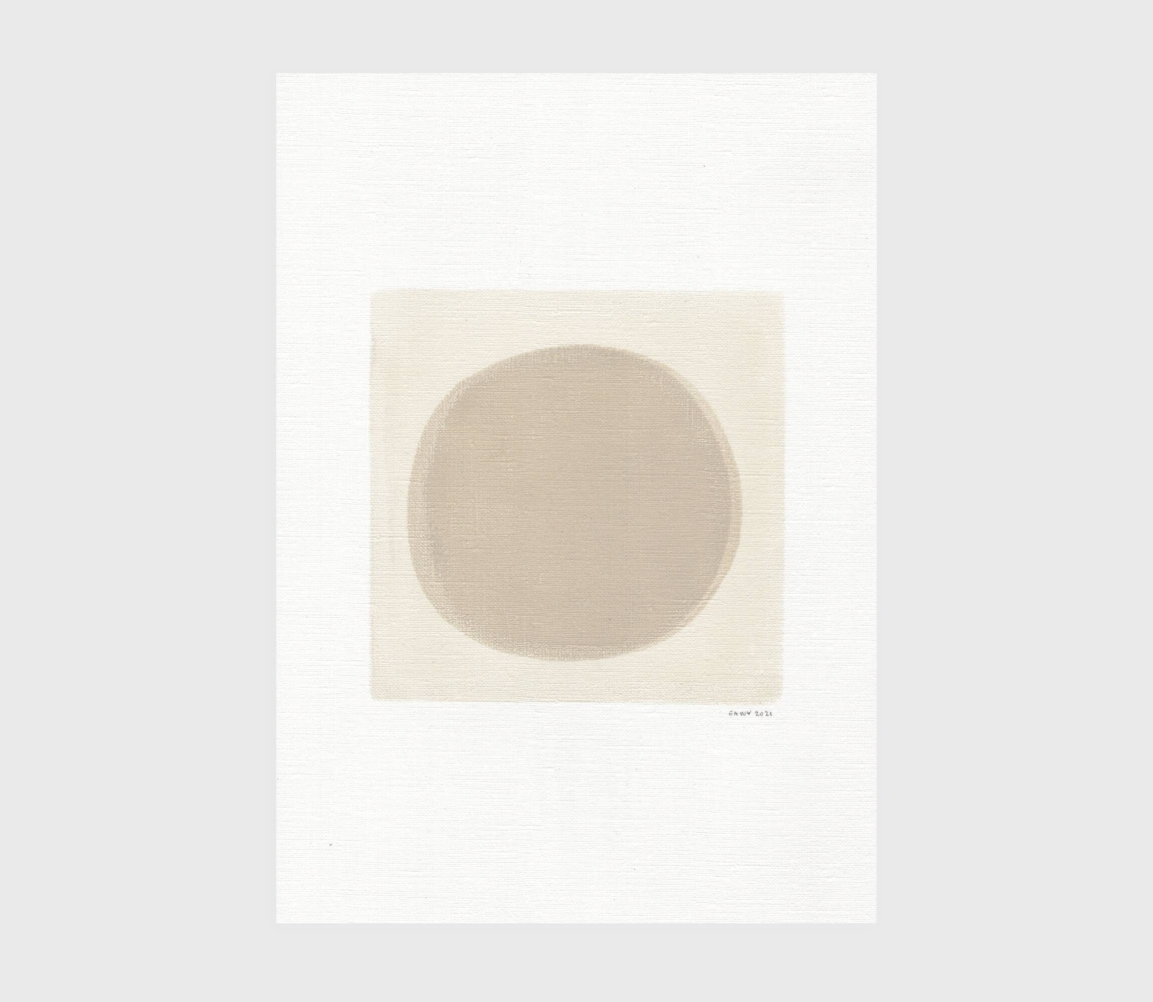 Abstract painting on paper signed Eawy.