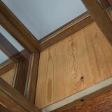 pair of faux oak shop display cabinets, circa 1920s