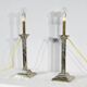 Pair of Electrified Torches in Silver Metal – Mid-19th Century