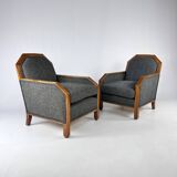 Set of 2 Art Deco Club Chairs, France, 1930s
