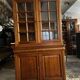 Library buffet two-body display cabinet solid cherry Louis-Philippe