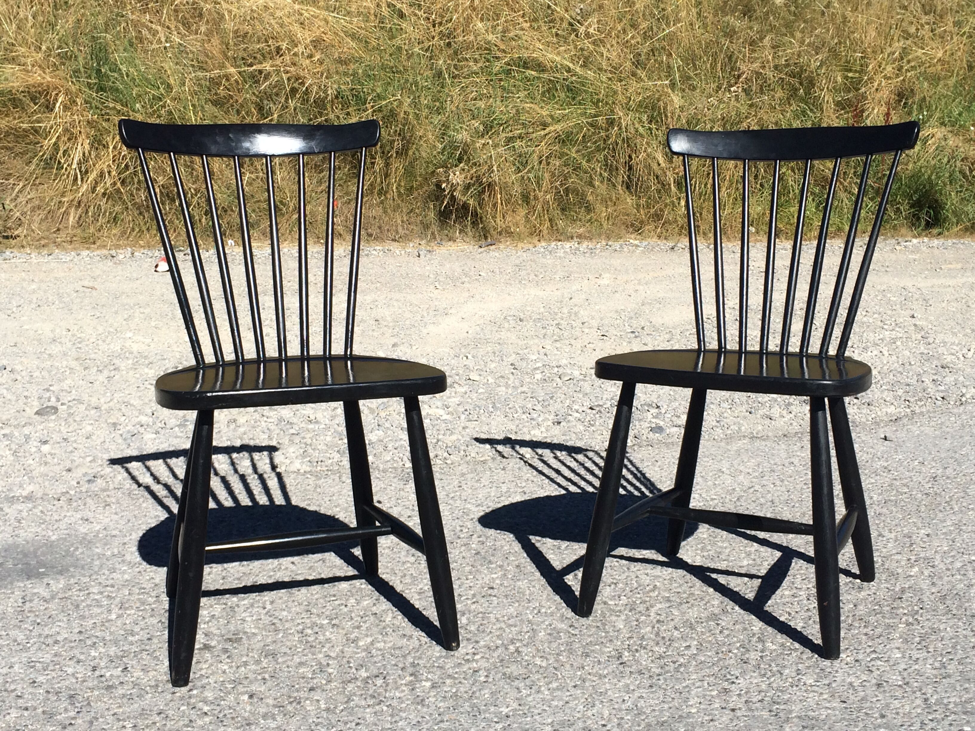 Pair of Hagafors vintage Scandinavian design chairs