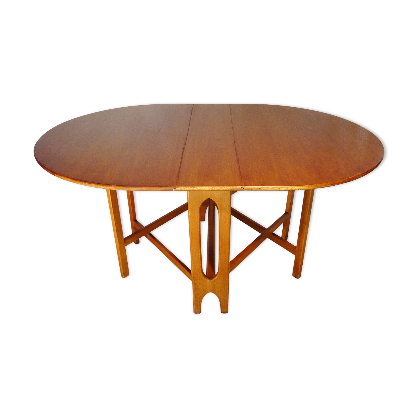 Scandinavian folding table in Jentic blond teak