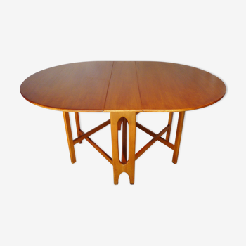 Table pliante scandinave en teck blond Jentique