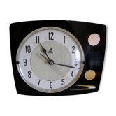 Horloge murale JAZ en formica, pour décoration vintage, chiffres arabes en sur impression, années 60