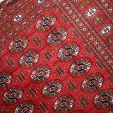 Vintage Pakistani carpet Tekke handmade 127cm x 180cm 1960s, 1C598