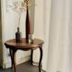 Table ronde table basse guéridon en bois vintage