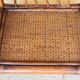 Vintage bamboo and wicker bedside table with 2 shelves, circa 1970