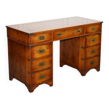 Bureau Vintage Military Campaign Twin en Bois d'If