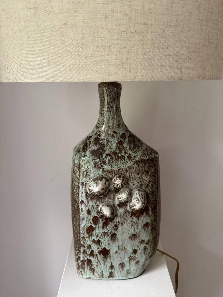 Danish studio ceramic lamp foot, 1960s
