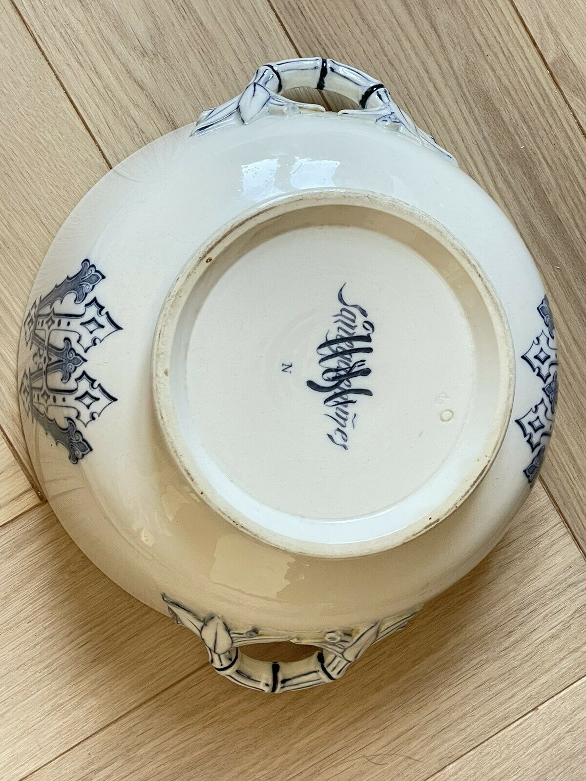 Salad bowl in Faience de Sarreguemines